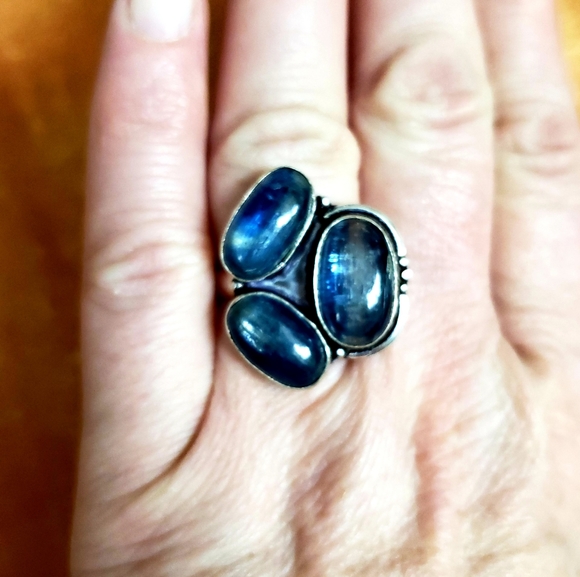 New Multi Kyanite 925 Silver Ring. - Picture 11 of 16